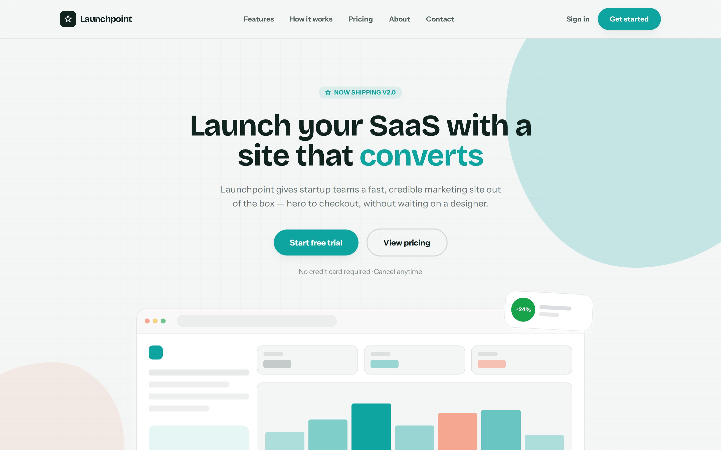 Launchpoint landing page hero