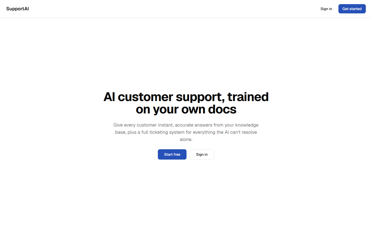 SupportAI: AI Customer Support SaaS