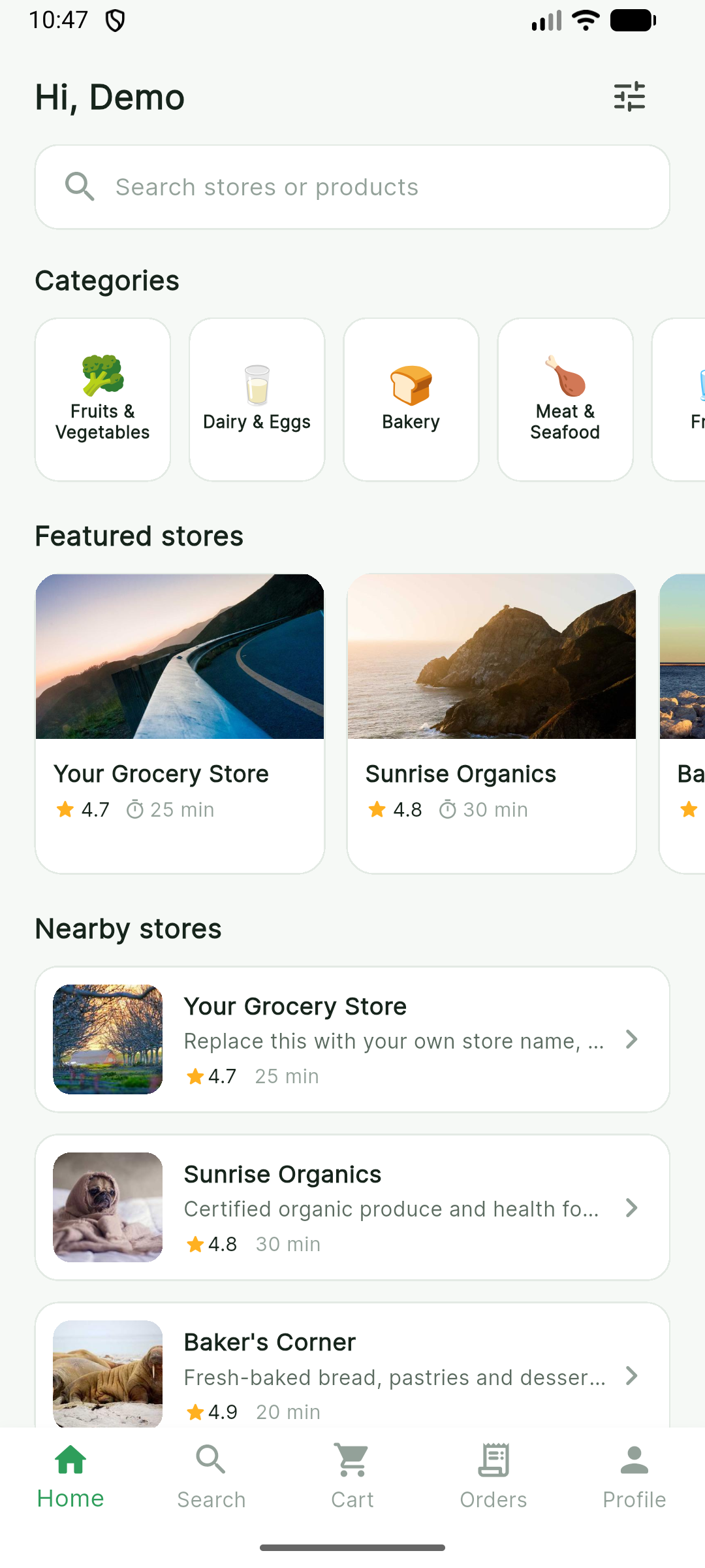 FreshCart - Grocery Delivery App UI Kit  (Customer + Vendor) , Ready to Deploy