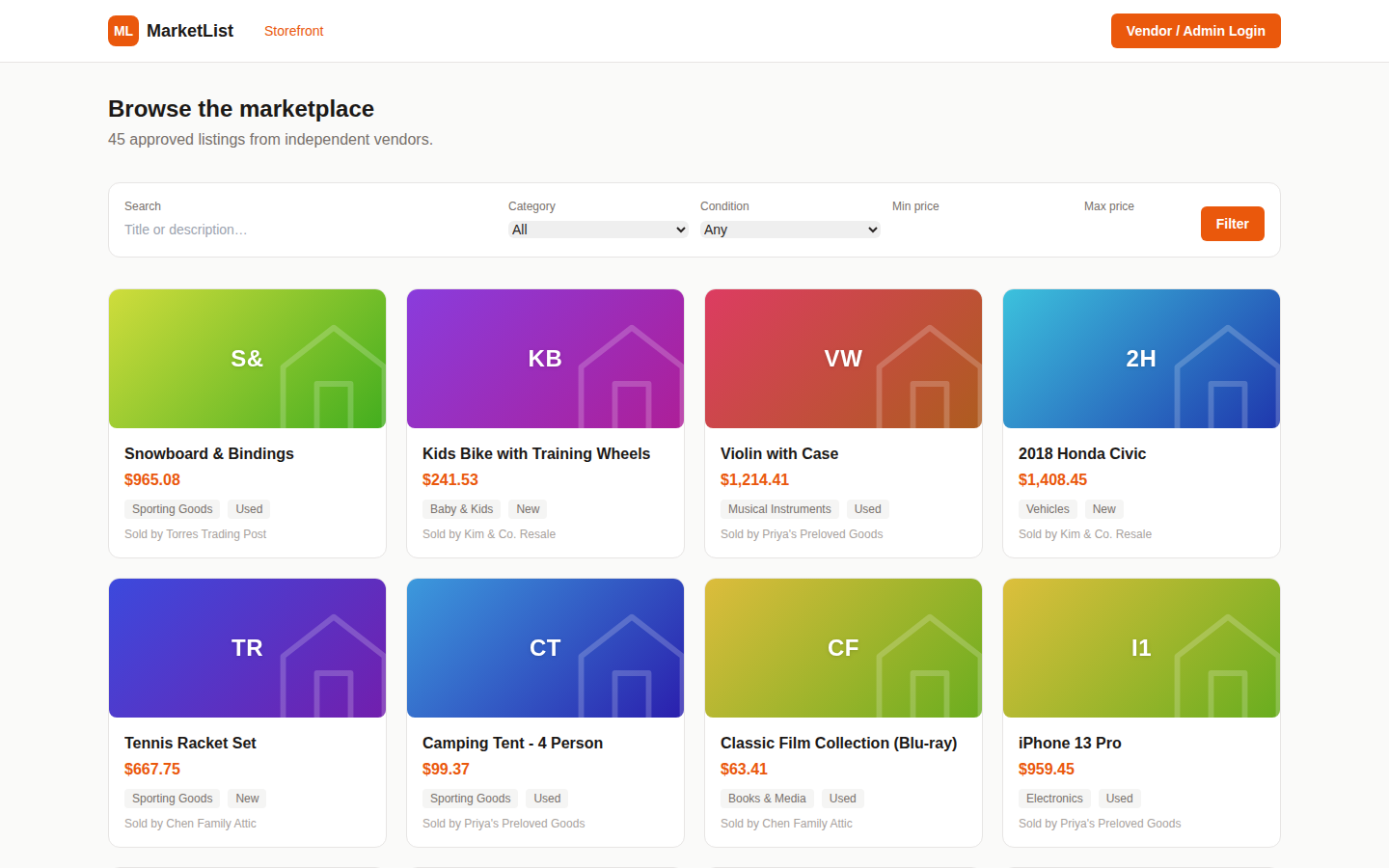 MarketList - Laravel Multi Vendor Marketplace and Classifieds Script