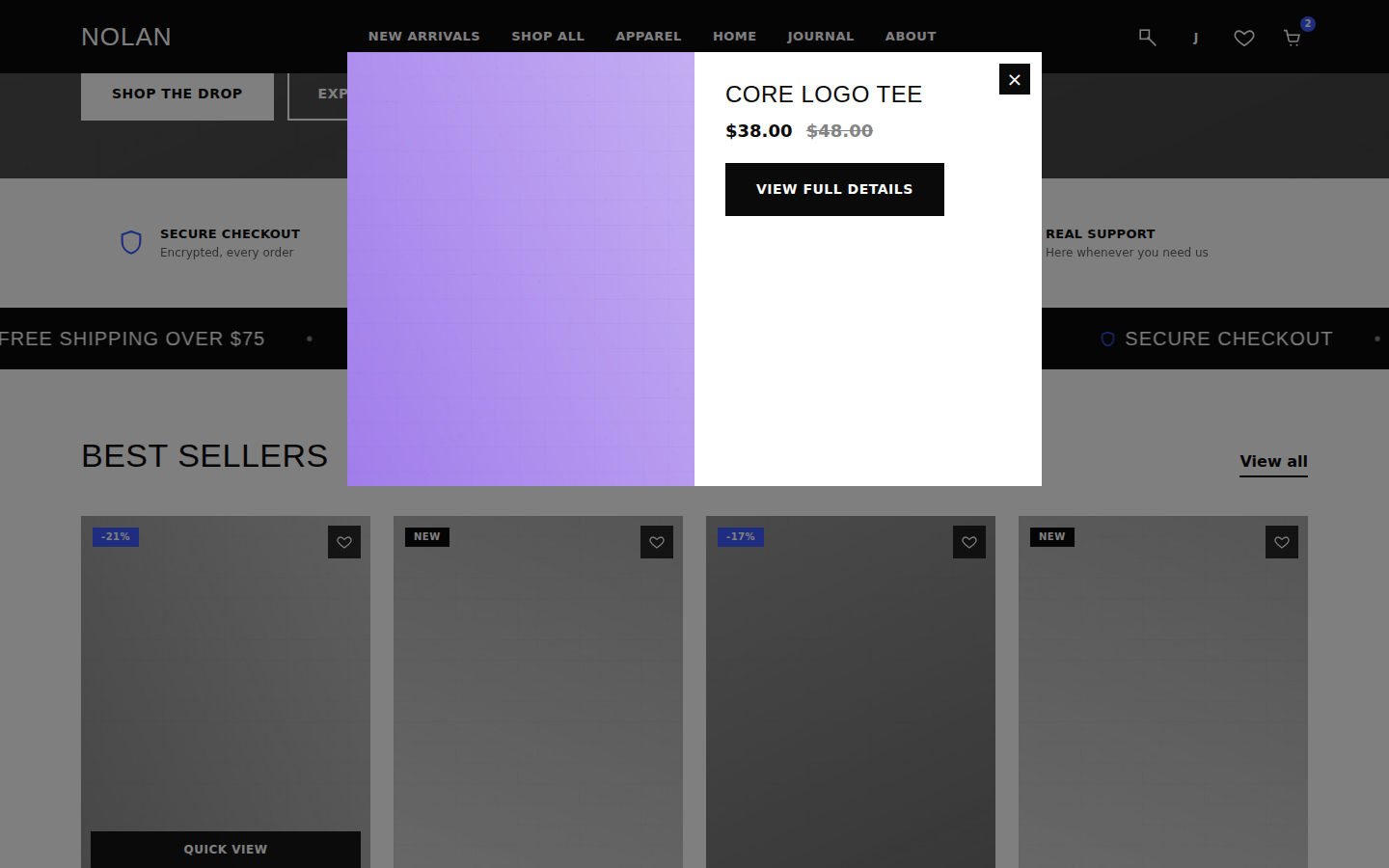Nolan - Bold High-Contrast Shopify Theme - quick-view
