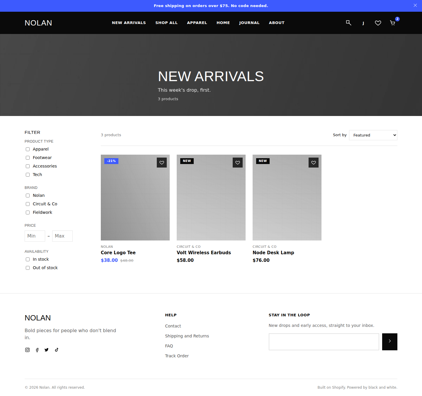 Nolan - Bold High-Contrast Shopify Theme collect
