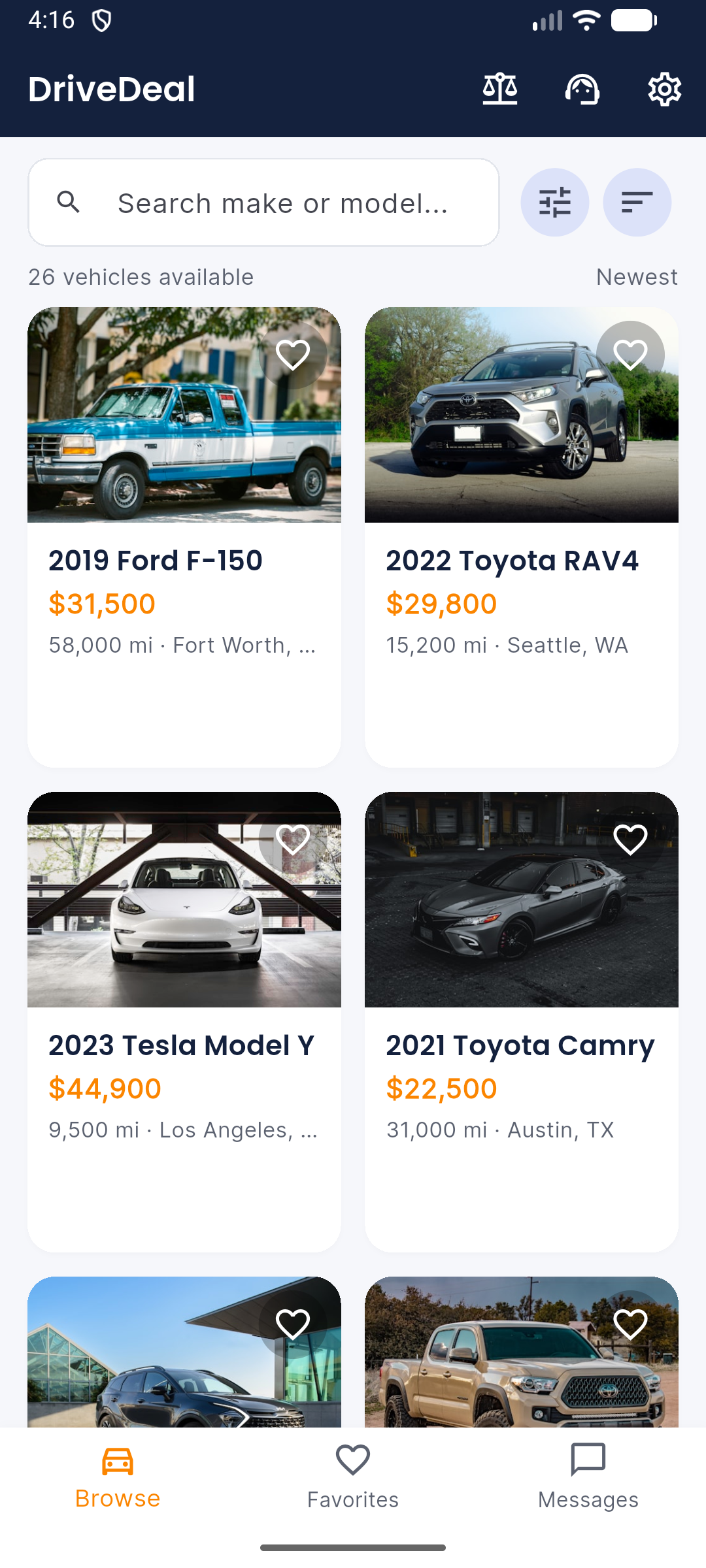 drive deal homepage