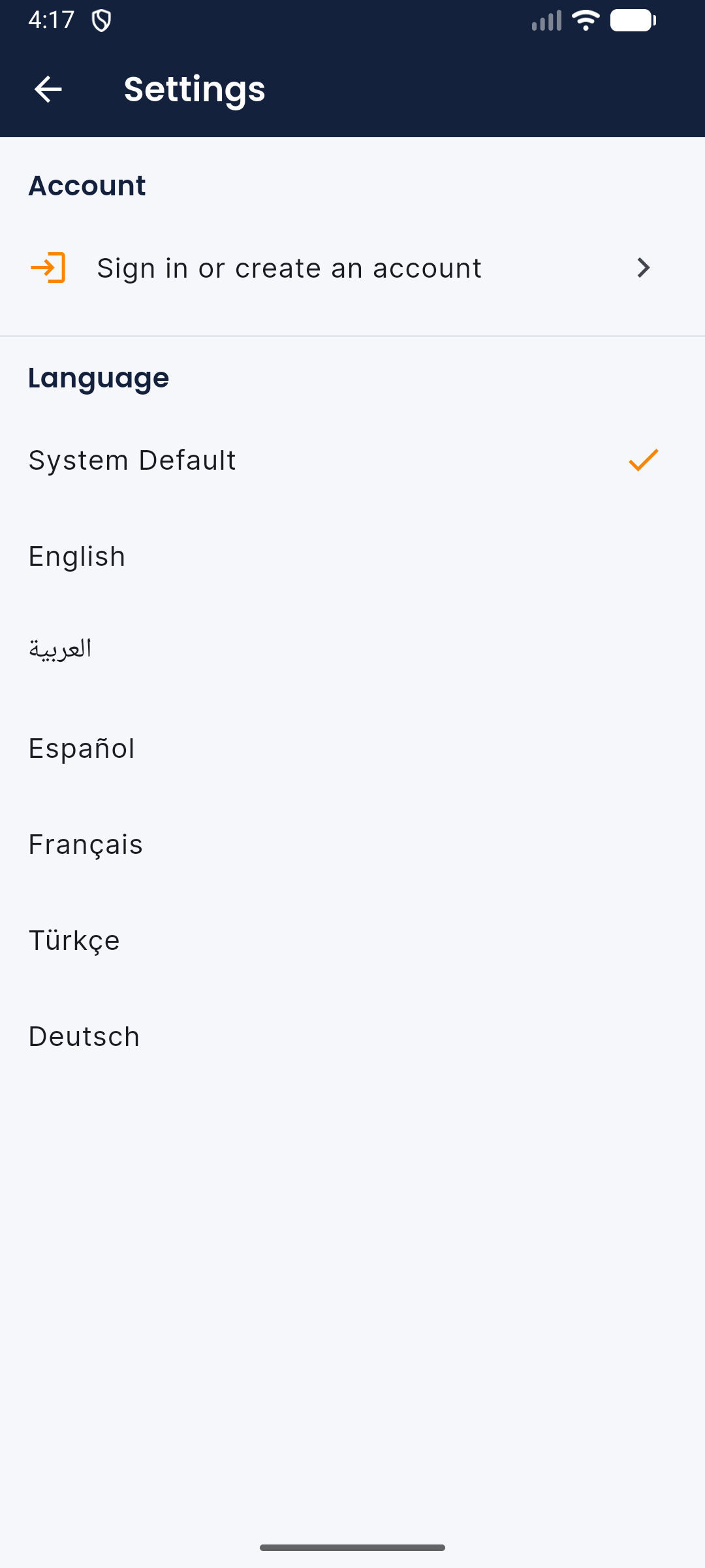 drivedeal language change