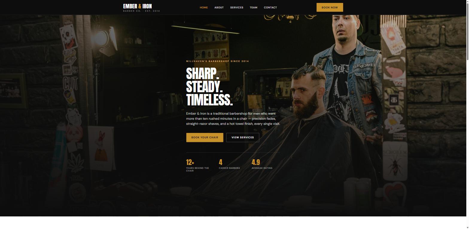 Ember & Iron home page