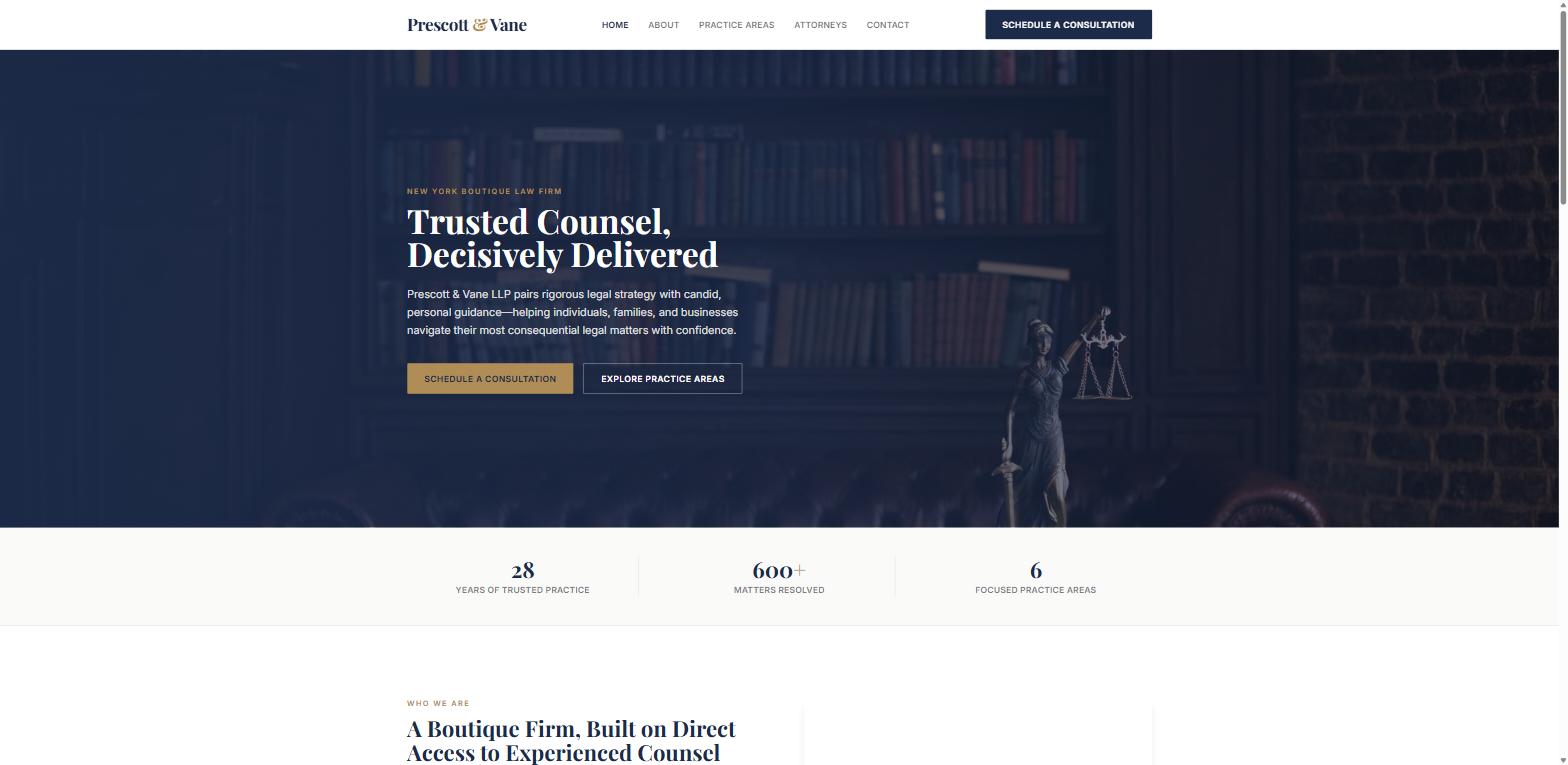Prescott & Vane home page